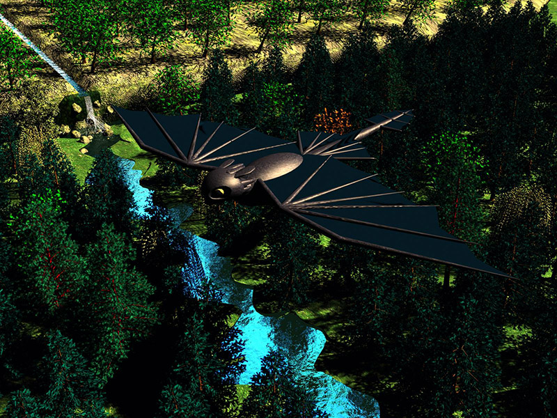 Toothless in the forest