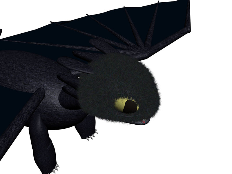Toothless with fur 1